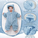 Newborn Baby Bear Outfit Suit Girls Boys Fleece Jumpsuit Romper Hooded Winter Snowsuit Clothes by TinyTreasures Baby Boutique