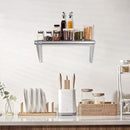 HARDURA Stainless Steel Shelf 18" x 24", 297lb Commercial Shelves Wall Mount Metal Shelving with Backsplash and Brackets for Kitchen, Restaurant, Laundry Room and Home by CozyNest Decor