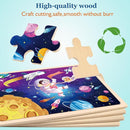 Wooden Puzzles for Kids Ages 4-6, 4 Packs 60 PCs Animal Dinosaur Jigsaw Puzzles for Children Ages 4-8,Preschool Educational Puzzles Boards Toys Gifts for Boys Girls by TinyTreasures Baby Boutique