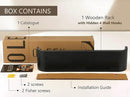 OLEEK Wall Coat Rack with Shelf - Wall Shelf with Hooks - entryway Hooks - Modern Coat Rack - Wooden Mount for Home Decor - Jacket Hanger - Coat Hanger Wall Mount by CozyNest Decor