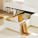 VanAcc Sofa Bed, Sleeper Sofa- 2 in 1 Pull Out Couch Bed with Storage Chaise for Living Room, White Sherpa 84in x 59in x 39in by CozyNest Decor