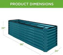 Best Choice Products 8x2x2ft Outdoor Metal Raised Garden Bed, Rectangular Deep Root Planter Box for Vegetables, Flowers, Herbs, and Succulents w/ 239 Gallon Capacity - Peacock Blue by GreenHaven Gardens