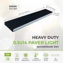 LUMENGY Paver Light Slim 0.5x14 Inch Glare-Free Steel Brick Lighting for Pavers, Walls, Driveway & Pathway Borders 5000K Warm White, Waterproof, Drive-Over Rated - 12V AC/DC by CozyNest Decor