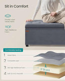 SONGMICS Velvet Storage Ottoman Bench, Foot Rest with Legs, 15.7 x 43 x 15.7 Inches, End of Bed Bench, Storage Chest, Load up to 660 lb, for Living Room, Bedroom, Entryway, Slate Gray ULSF089G01 by CozyNest Decor