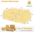 Modular Sectional Sofa, Convertible Sofa Couch Modular Sofa with Ottoman, Sectional Sofas for Living Room Small Apartments by CozyNest Decor