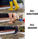 Durable Welcome Door Mats, 24"x36" Heavy-Duty Large Welcome Mat for Front Door with Non-Slip Rubber Backing, Door Mats for Outside Entry High Traffic Area（Leaves） by CozyNest Decor