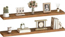 HOOBRO Floating Shelves for Wall, Wall Mounted Shelf Set of 2, 55" Hanging Shelf with Invisible Brackets, for Wall in Bathroom, Bedroom, Toilet, Kitchen, Living Room, Office, Rustic Brown BF140BJP201 by CozyNest Decor