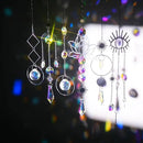 ilclviz Suncatcher Crystal Hanging Sun Catcher Prism with Chain Pendant Ornament Crystal Balls for Window 6 Pieces by GreenHaven Gardens
