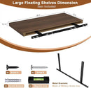 12 Inch Deep Floating Shelves for Wall 2 Pack Floating Shelves Large Storage Space Wall Mount Shelf for Living Room Kitchen Bathroom 36" W x 12" D x 1.2" H Walnut by CozyNest Decor
