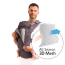 Beco Baby Carrier 8 Hybrid Newborn to Toddler Carrier (7-45lbs) - All in 1 Mesh Toddler Carrier - Baby Carrier Backpack, Front and Hip Carrier with Adjustable Seat - Cooling Ergonomic Carrier (Iris) by TinyTreasures Baby Boutique