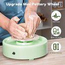 Alldeer Mini Pottery Wheel Machine - 6" Upgraded Clay Wheel for Beginners & Kids, 75W Motor, Adjustable Speed, Low Noise Ceramic Making Kit with 18PCS Sculpting Tools, Ideal for Home DIY (Green) by TinyTreasures Baby Boutique