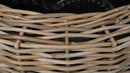 Rattan Kobo Indoor Outdoor Planter Basket with Plastic Pot X Large 12 Gallon Soil Capacity by CozyNest Decor