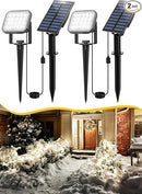 Solar Spot Lights Outdoor 2Pack 6000K Cool White Solar Landscape Spotlights IP65 Waterproof Auto On/Off Ground or Wall Mount for Garden Yard Walkway Porch Driveway Pool by GreenHaven Gardens