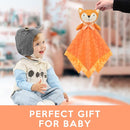 Pro Goleem Fox Security Blanket Orange Soft Baby Lovey Unisex Lovie Baby Gifts for Newborn Toddler Snuggle Toy Stuffed Animal 16 Inch by TinyTreasures Baby Boutique
