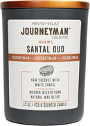 Journeyman Collection Candle, 15oz, Wooden Wick, Santal Oud, Large Painted Jar by CozyNest Decor