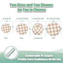 wegreeco Nursing Breast Pads (14 Pack) + Laundry Bag & Travel Storage Bag, 4.7 inch - Washable & Reusable Breastfeeding Nursing Pads (Light Coffee Checkerboard, Large, Contoured Shape) by TinyTreasures Baby Boutique