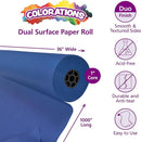 Colorations Arts and Crafts Paper Roll - 36" x 1000', Dark Blue , Dual Surface, Markers, Finger Paints, Painting, Watercolors, Acrylic Paints, Wall Art, Bulletin Board Paper, Kids Crafts by TinyTreasures Baby Boutique
