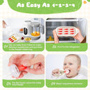 Bear Baby Fruit Food Feeder & Mini Freezer Nibble Tray Combo, 2 Pack Breastmilk Popsicle Molds for Baby Teething Relief, BPA Free Silicone Feeder for Safe Infant Self Feeding, Dishwasher Safe by TinyTreasures Baby Boutique