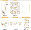 Personalized Baby Crib Bedding Set, 5 Pcs Custom Name Nursery Bedding Set, Yellow Flower Baby Bedding Set for Girl Boy, Double Layer Baby Crib Sets, Customized Gifts for Toddlers Kids Infants by TinyTreasures Baby Boutique