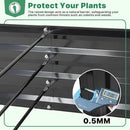 ONCEMORE Galvanized Raised Garden Bed for Vegetables Flowers Herbs, Metal Raised Garden Bed Kit with 2 PCS Tomato Cage, Gloves, Trellis Netting, Plant Labels, Plant Ties, Black 6×3×1FT by GreenHaven Gardens