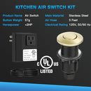 Garbage Disposal Air Switch Kit, UL Certified Professional Garbage Disposal Switch Button Power Module, Sink Top Waste Disposer On/Off Switch by CozyNest Decor
