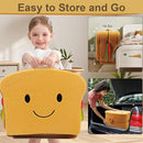 Toddler Travel Bed Sandwich Style - Portable Toddlers Floor Beds, Foldable Soft Foam Travel Crib for Baby and Kid, Washable Cover Toddler Cot with Safety Rail for Travel, Home Sleep & Play by TinyTreasures Baby Boutique