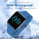Kids Watches for Girls Boys Digital Sport Watch with Step Counter Pedometer Vibration Alarm Clock, No App Waterproof Fitness Tracker Kids Watch Boys Girls Teens Students Ages 5-16 by TinyTreasures Baby Boutique