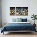HPNIUB Modern Dark Wildflower Framed Canvas Wall Art Set,Minimalist Nature Jungle Botanical Landscape Wall Decor, (16x24 Inch) Farmhouse Painting for Living Room, Bedroom, Office by CozyNest Decor