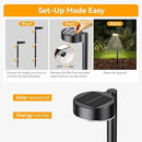 12 Pack Solar Pathway Lights Outdoor, 12 Brighter LED Solar Lights Outdoor Waterproof, Up to 12 Hrs Modern Solar Powered Path Light for Yard Garden Walkway Driveway by CozyNest Decor
