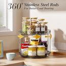 LAMU 2 Tier Lazy Susan Turntable Organizer 10.6'' Rotating Spice Rack Organization for Cabinet, Kitchen, Pantry, Countertop, Bathroom, Vanity, Medicine Cabinet Organizer, Grey by CozyNest Decor