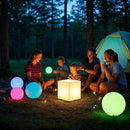 Mr.Go 12-inch Rechargeable Magic LED Light Cube Stool with Remote Control Fun Mood Lamp Soothing Night Light Decorative Lighting for Home Kids Bedside Bedroom Nightstand Nursery Pool Party by GreenHaven Gardens