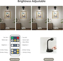 Cordless Spotlight Battery Operated, LED Picture Light, Dimmable Accent Light with Remote, Indoor Stick on Display Lamp for Plant Tree Photo Dartboard Painting Artwork Portrait by CozyNest Decor