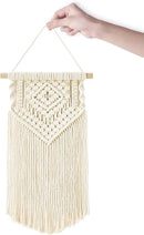 Dahey 2 Pcs Macrame Wall Hanging Small Woven Tapestry Wall Art Decor - Beautiful for Boho Home Dorm College Classroom Decor, Apartment, Nursery, Party Decorations, 16.5" L x 10" W and 17.5"x 10"W by CozyNest Decor