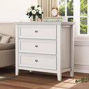 BLANKSPACE White Dresser, 3 Chest Drawer Dresser for Bedroom, Large Capacity Nightstand, Modern Wood Cabinet for Bedroom, Living Room, Closets by CozyNest Decor