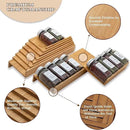 Bamboo Spice Rack Drawer Organizer - 8 Piece Set - 8" or 16" Wide by CozyNest Decor