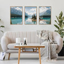 HLNIUC Large Mountain Lake Framed Canvas Wall Art Set,Beautiful Nature Landscape Wall Decor,Lake Forest and Mountain Scenery Art Print,Modern Scenic Wall Painting for Living Room,Bedroom - 16”x24”x3 by CozyNest Decor