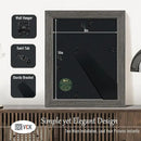 VCK 8x10 Picture Frame 3 Pack, Gray Solid Wood Frame, Exclusive Wood Grain, Wall Gallery Frame by CozyNest Decor