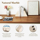 Travertine Bookends for Heavy Books, Marble Decorative Bookends for Shelves, Heavy-Duty Stone Book Ends for Hardback Book & Cookbooks, Unique Book Stopper & Holder, Travertino Italy by CozyNest Decor