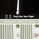 Vision Home Soft Green Pinch Pleated Full Blackout Curtains Linen Blended Room Darkening Window Curtains 112 inch for Living Room Bedroom Thermal Insulated Pinch Pleat Drapes with Hooks 60" Wx112 Lx1 by CozyNest Decor