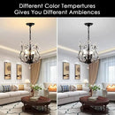 Ganeed Vintage K9 Clear Crystal Chandeliers,Ceiling Lighting,Pendant Lighting Flush Mounted Fixture with 3 Light for Living Room Dinning Room Restaurant Porch Hallway (Black) by CozyNest Decor
