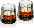 KAMMAK Crystal Whiskey Glasses Set of 2, Handcrafted 6.76oz Old Fashioned Glasses Stemless, Luxury Cocktail Glasses, Hand Blown Scotch Cup for Women, Men Gift for Rocks, Bourbon, Bar Barware by CozyNest Decor