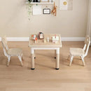 Kids Table and Chairs, Height Adjustable Childrens Table and Chair Set, Kids Tables for Age 2-8, Graffiti Desktop, Table for Kids with 2 Seats, Small Kids Table, Max 300lbs