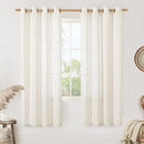 LAMIT Cream Linen Sheer Curtains 78 inch Length for Living Room, Linen Textured Light Filtering Panels Bronze Grommet Boho Neutral Drapes for Bedroom/Windows, 52 x 78 Inch, 2 Panels by CozyNest Decor