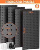 INCLY 158PCS Metal Pegboard Wall Organizer, 48x24 Inch Black Pegboard Panels Tool Organizer Kit with Accessories Hooks and Bins, Peg Board Utility Tool Storage for Garage Workbench Shed by GreenHaven Gardens