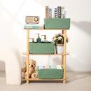Small Storage Baskets for Organizing | Closet Organizer Bins | Shelf Toy Basket | Woven Rope Baskets | Cube Decorative Box | Shallow Basket | 13x8.5x5.1” | 4 Packs Green by GreenHaven Gardens