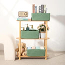 Small Storage Baskets for Organizing | Closet Organizer Bins | Shelf Toy Basket | Woven Rope Baskets | Cube Decorative Box | Shallow Basket | 13x8.5x5.1” | 4 Packs Green by CozyNest Decor