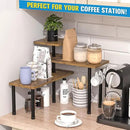 JayRex Countertop Organizer Organization, 3 Tier Moveable Corner Shelf Organizer for Kitchen, Bathroom, Spice Rack, Coffee Area, Over Sink, Dresser Table (Rustic Brown) by CozyNest Decor