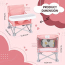 Portable Booster Seat, Toddler Baby Seat with Tray for Dining Table Compact Floor Chair for Camping Lawn Beach Babies Travel 6-36 Months by TinyTreasures Baby Boutique