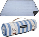 Picnic Outdoor Blankets Waterproof Extra Large - Beach Mat Sand Free Foldable with Carry Strap | Portable Camping Blanket | Park Blanket for Grass , Hiking, Travel, Concerts, Indoor (Cerulean Blue) by TinyTreasures Baby Boutique