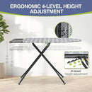 APEXCHASER Ironing Board, Full Szie Iron Board with Iron Rest,Height Adjustable,Extra Thick Heat Resistant Cover with Sleeve Board 15x45 Blue by CozyNest Decor